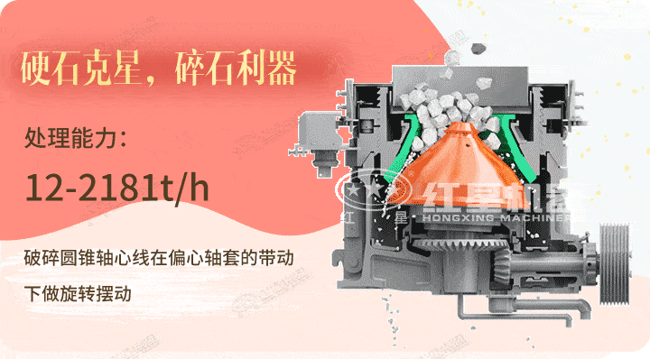 圓錐破生產(chǎn)工藝，破碎硬物料的必選設備