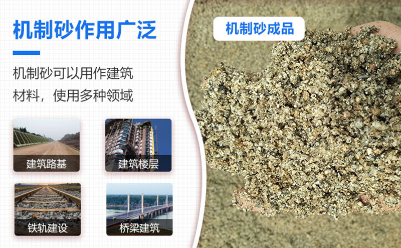 機(jī)制砂品級越來越高，用途也越來越廣泛